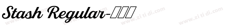 Stash Regular字体转换